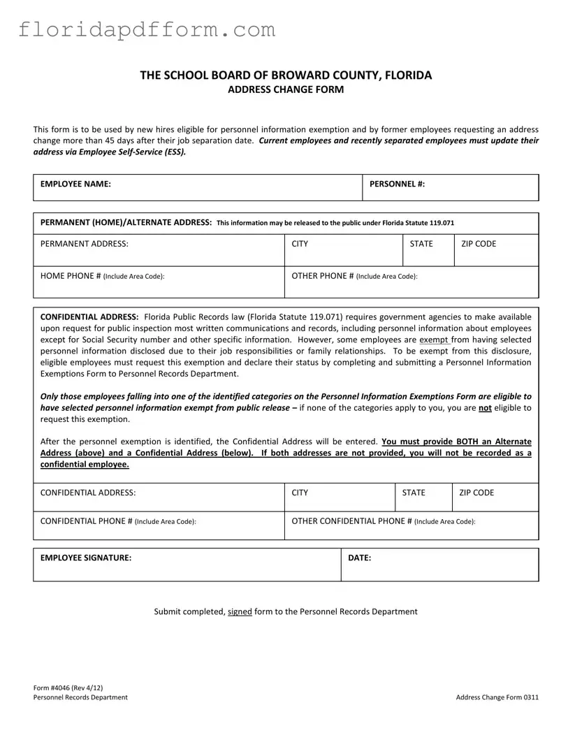 Free Florida 4046 Form