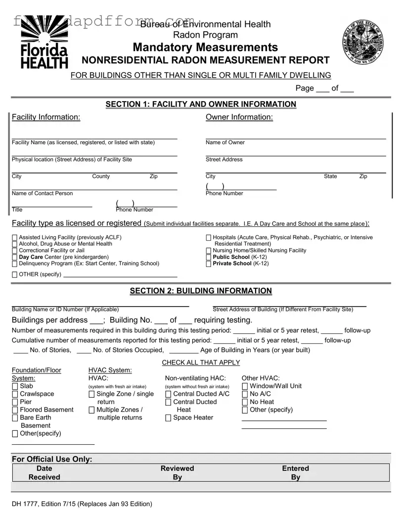 Free Florida Dh 1777 Form