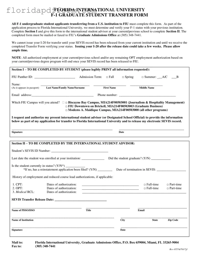 Free Florida F 1 Form