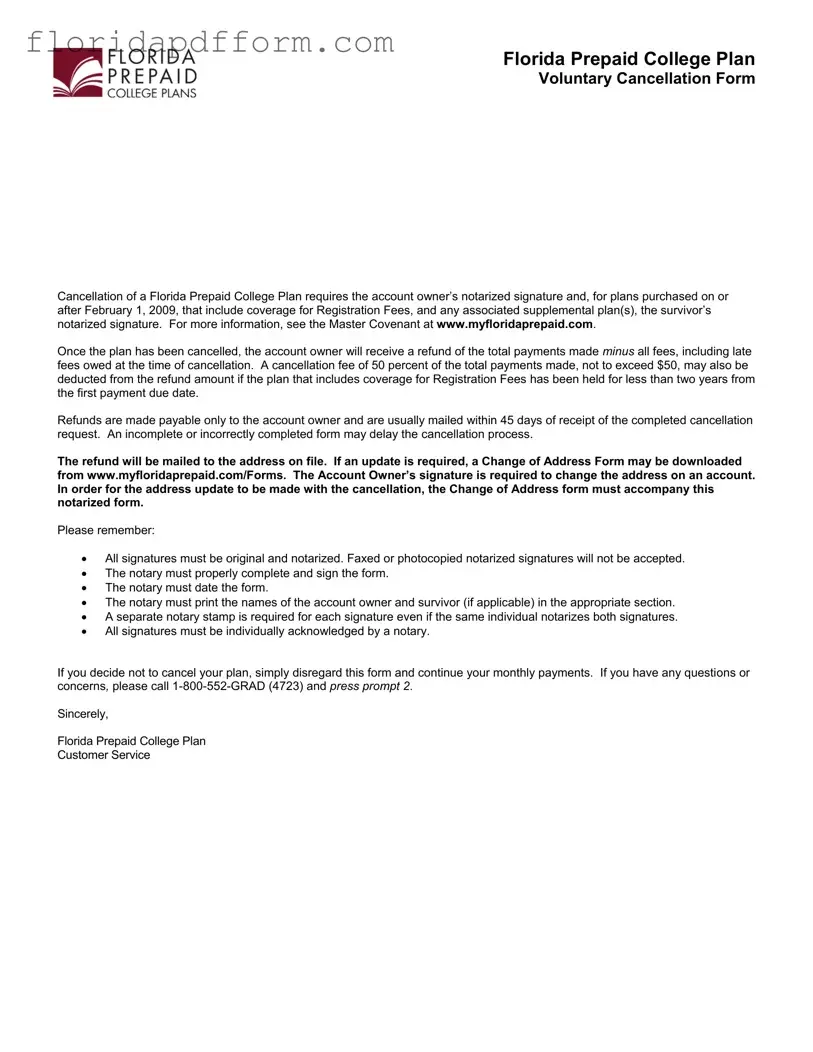 Free Florida Prepaid College Form