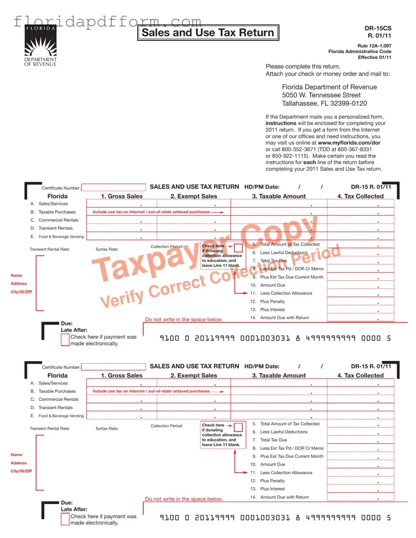 Free Florida Sales Tax Form