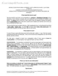 Free Florida Answer to Petition and Counterpetition for Dissolution of Marriage Form