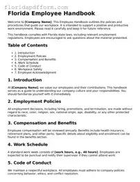 Blank Employee Handbook Template for Florida