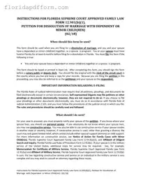 Free Florida Divorce Decree Form