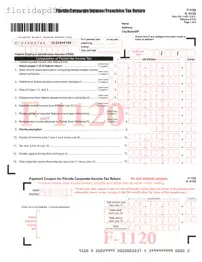 Free Florida F 1120 Form