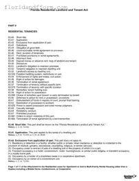 Free Florida Landlord Tenant Act Form